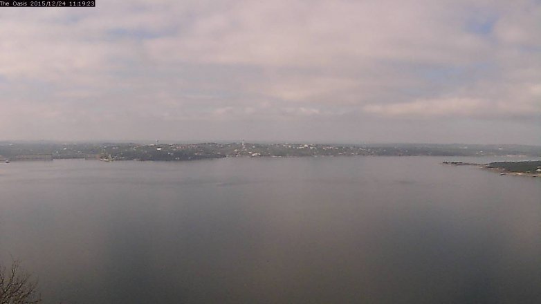 Lake Travis webcam, December 24, 2015 10:25 AM CT