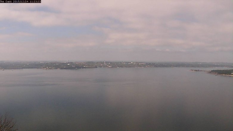 Lake Travis webcam, December 24, 2015 10:30 AM CT