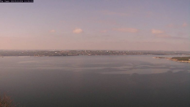 Lake Travis webcam, December 24, 2015 10:40 AM CT