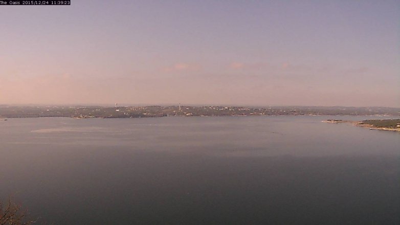 Lake Travis webcam, December 24, 2015 10:45 AM CT
