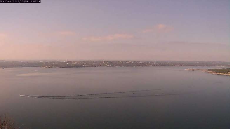 Lake Travis webcam, December 24, 2015 10:50 AM CT