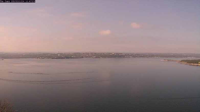Lake Travis webcam, December 24, 2015 10:55 AM CT