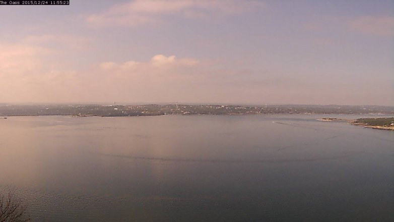 Lake Travis webcam, December 24, 2015 11:00 AM CT