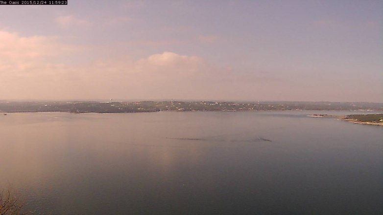 Lake Travis webcam, December 24, 2015 11:05 AM CT