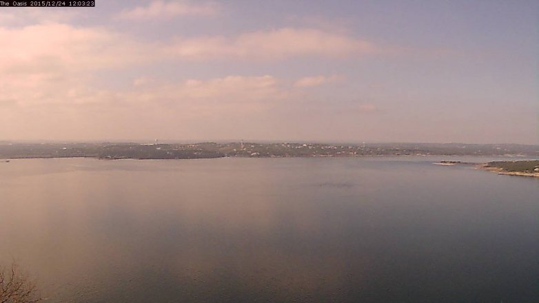Lake Travis webcam, December 24, 2015 11:10 AM CT