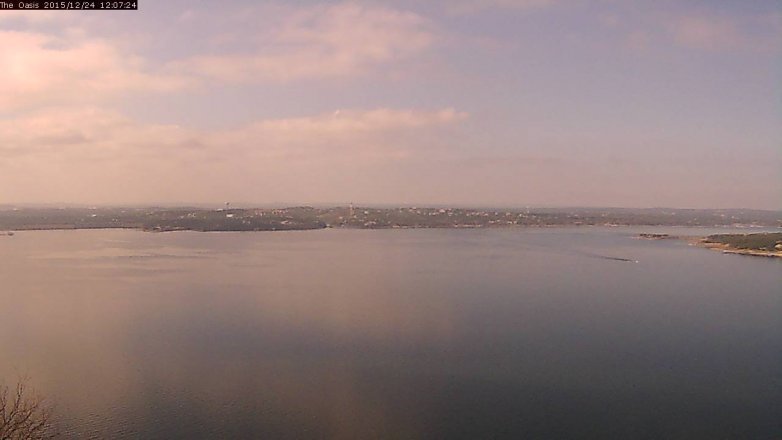 Lake Travis webcam, December 24, 2015 11:15 AM CT