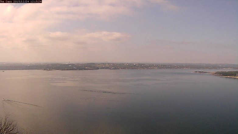 Lake Travis webcam, December 24, 2015 11:20 AM CT