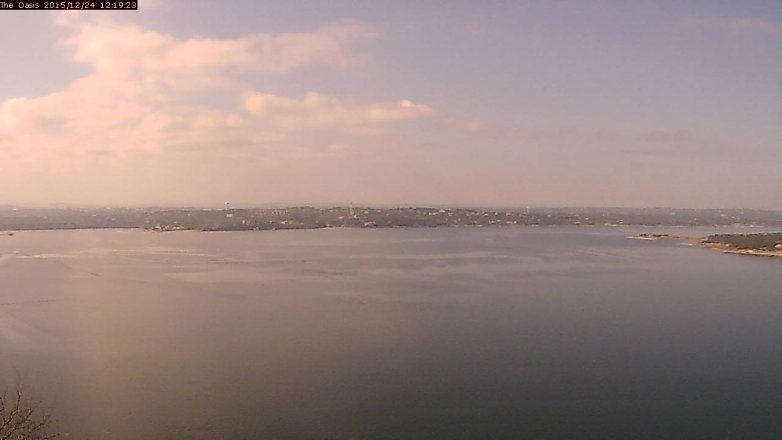 Lake Travis webcam, December 24, 2015 11:25 AM CT
