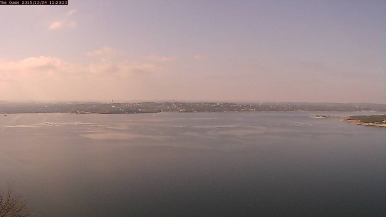 Lake Travis webcam, December 24, 2015 11:30 AM CT