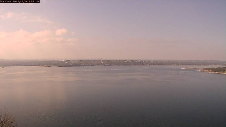 Lake Travis webcam, December 24, 2015 11:35 AM CT