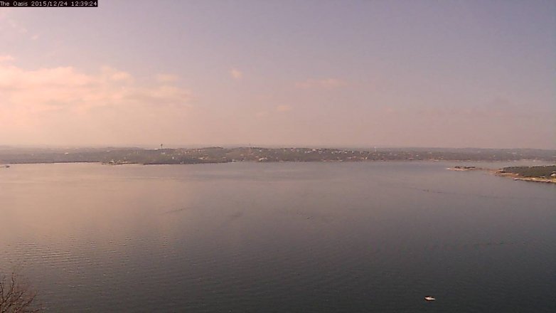 Lake Travis webcam, December 24, 2015 11:45 AM CT