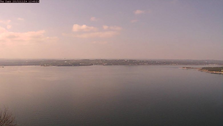 Lake Travis webcam, December 24, 2015 11:55 AM CT