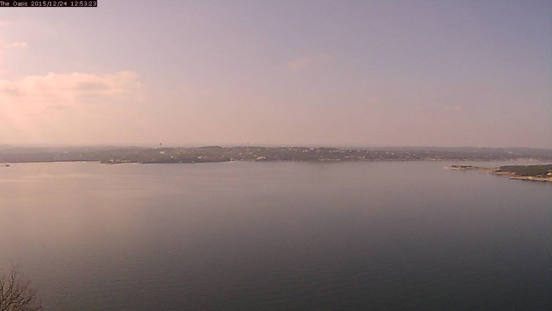 Lake Travis webcam, December 24, 2015 12:00 PM CT