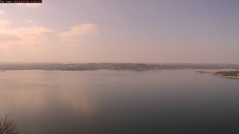 Lake Travis webcam, December 24, 2015 12:05 PM CT
