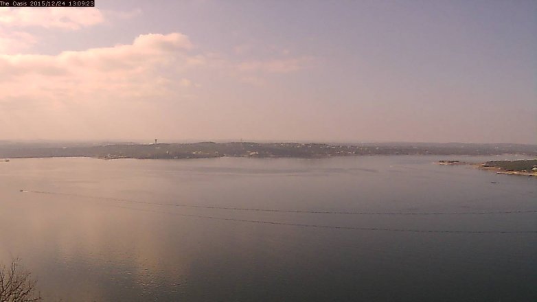 Lake Travis webcam, December 24, 2015 12:15 PM CT