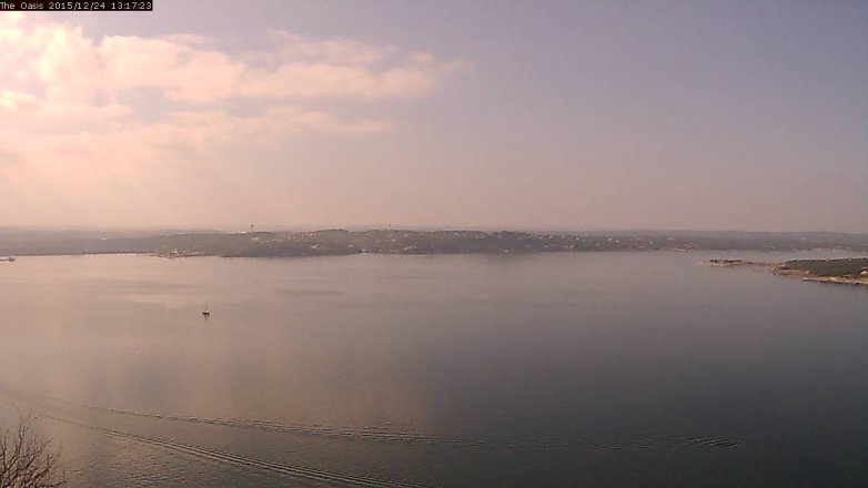Lake Travis webcam, December 24, 2015 12:25 PM CT