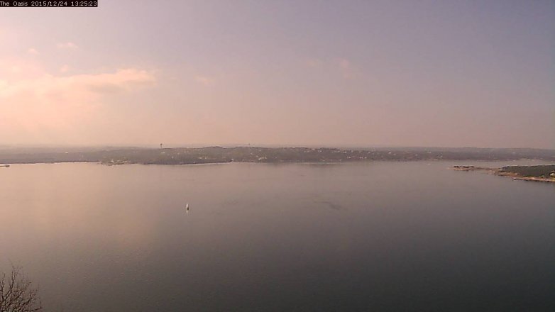Lake Travis webcam, December 24, 2015 12:30 PM CT