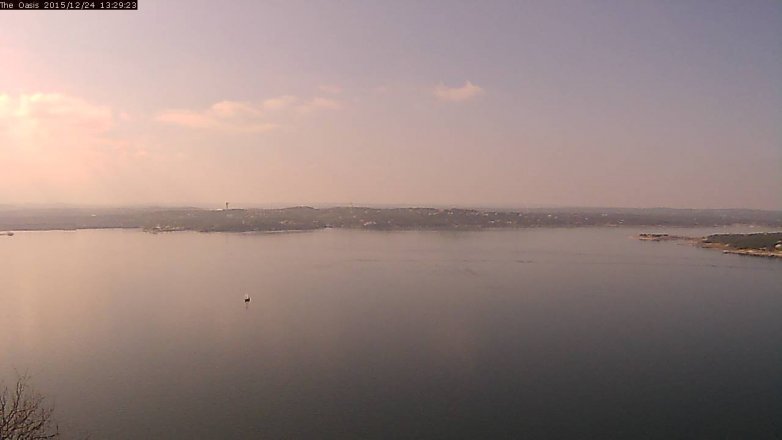 Lake Travis webcam, December 24, 2015 12:35 PM CT
