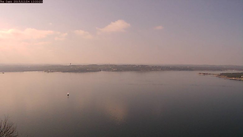 Lake Travis webcam, December 24, 2015 12:40 PM CT