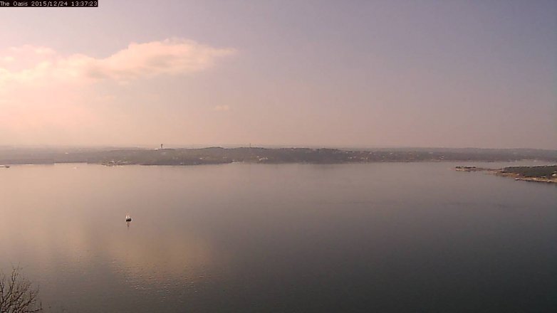 Lake Travis webcam, December 24, 2015 12:45 PM CT