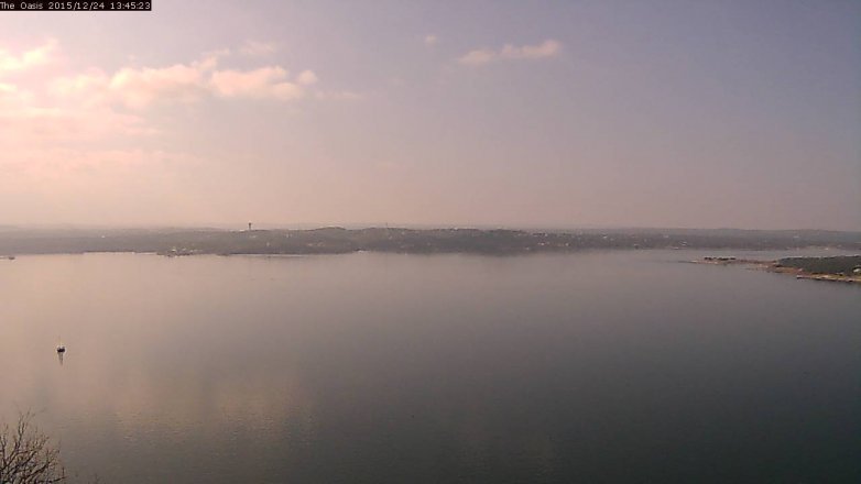 Lake Travis webcam, December 24, 2015 12:50 PM CT
