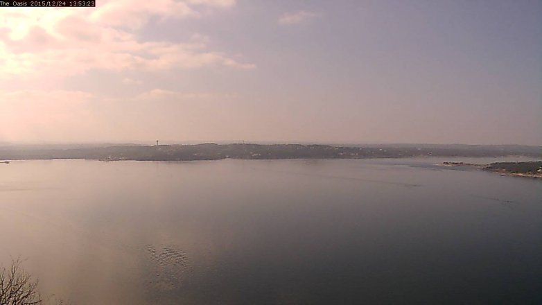Lake Travis webcam, December 24, 2015 1:00 PM CT
