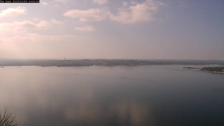 Lake Travis webcam, December 24, 2015 1:10 PM CT
