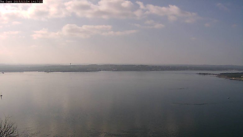 Lake Travis webcam, December 24, 2015 1:25 PM CT