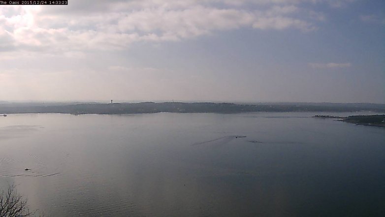 Lake Travis webcam, December 24, 2015 1:40 PM CT