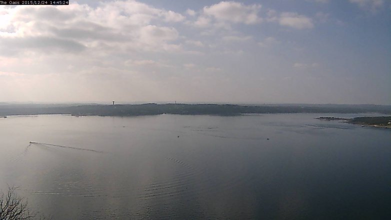 Lake Travis webcam, December 24, 2015 1:50 PM CT