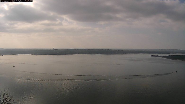 Lake Travis webcam, December 24, 2015 2:20 PM CT