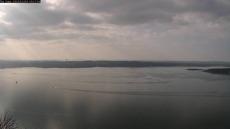 Lake Travis webcam, December 24, 2015 2:25 PM CT