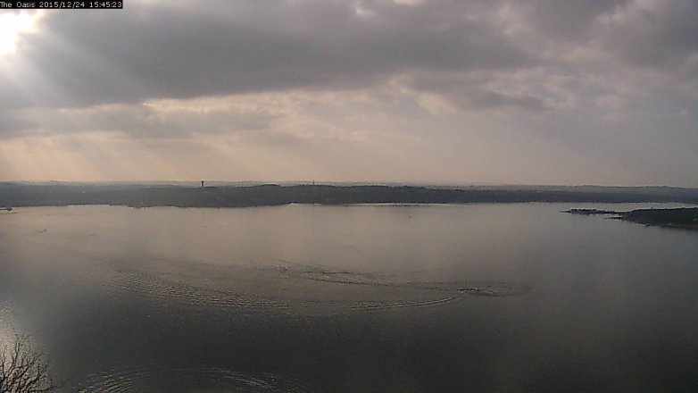 Lake Travis webcam, December 24, 2015 2:50 PM CT