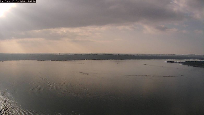 Lake Travis webcam, December 24, 2015 2:55 PM CT