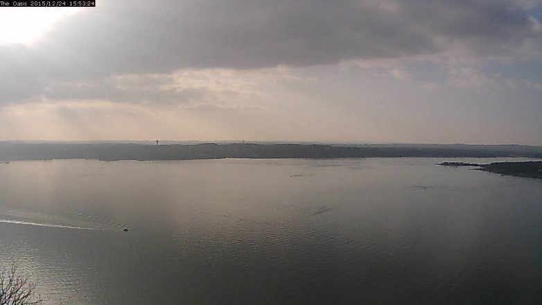 Lake Travis webcam, December 24, 2015 3:00 PM CT