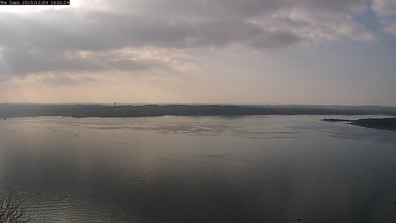Lake Travis webcam, December 24, 2015 3:05 PM CT