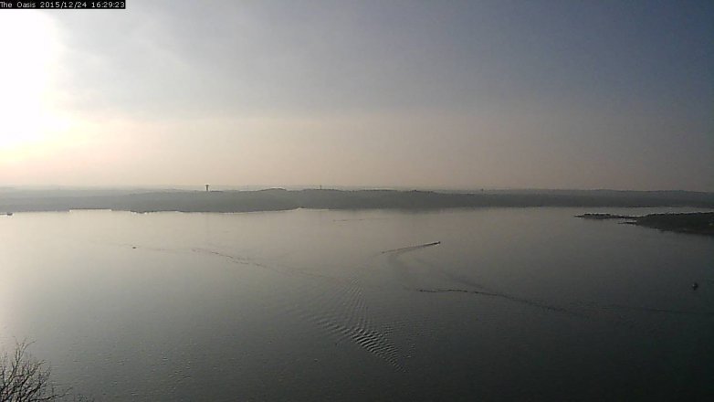 Lake Travis webcam, December 24, 2015 3:35 PM CT