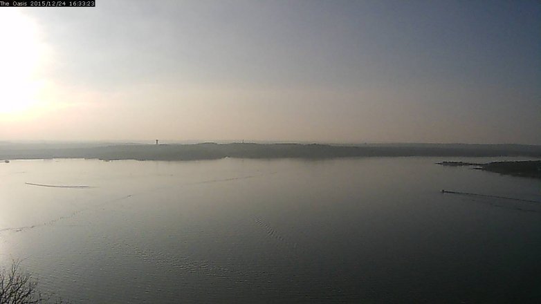 Lake Travis webcam, December 24, 2015 3:40 PM CT