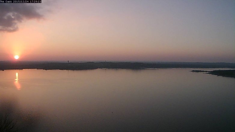 Lake Travis webcam, December 24, 2015 4:35 PM CT