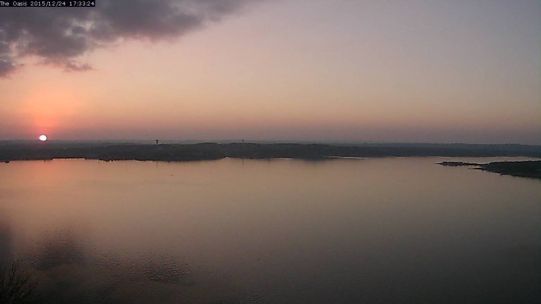 Lake Travis webcam, December 24, 2015 4:40 PM CT