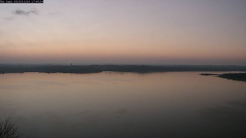 Lake Travis webcam, December 24, 2015 4:50 PM CT
