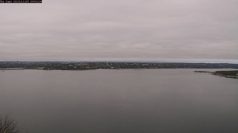 Lake Travis webcam, December 25, 2015 9:00 AM CT