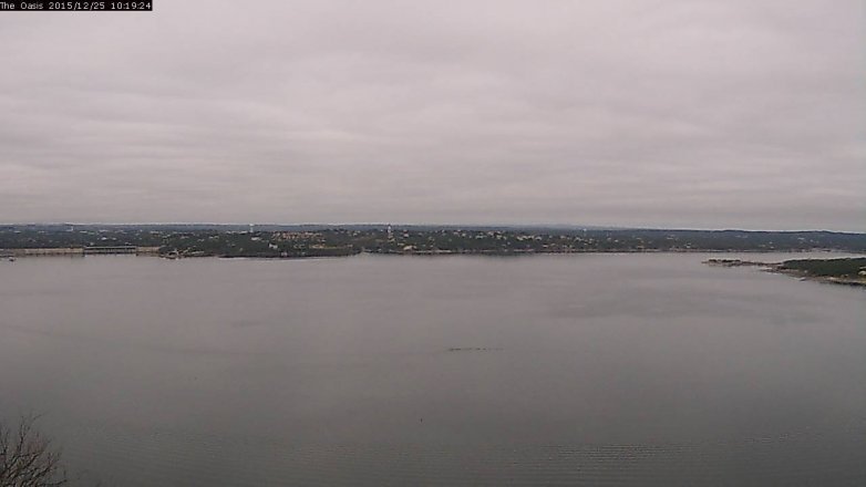 Lake Travis webcam, December 25, 2015 9:25 AM CT