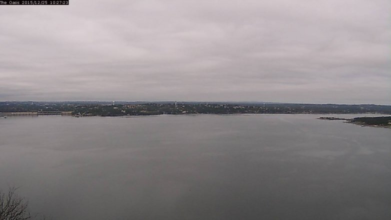 Lake Travis webcam, December 25, 2015 9:35 AM CT