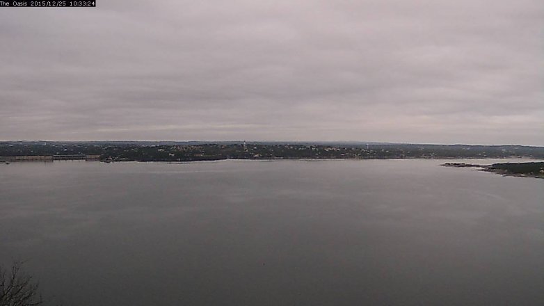Lake Travis webcam, December 25, 2015 9:40 AM CT