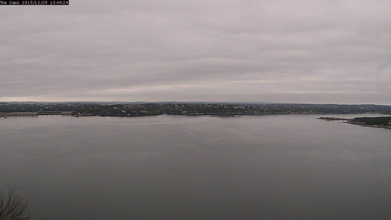Lake Travis webcam, December 25, 2015 9:55 AM CT