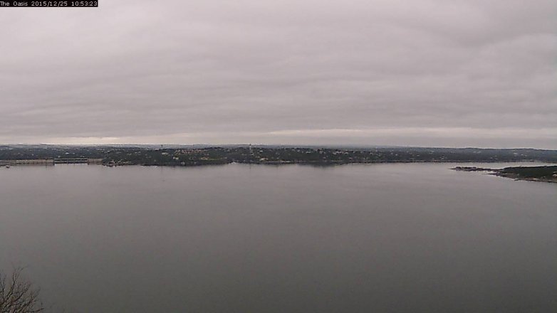 Lake Travis webcam, December 25, 2015 10:00 AM CT