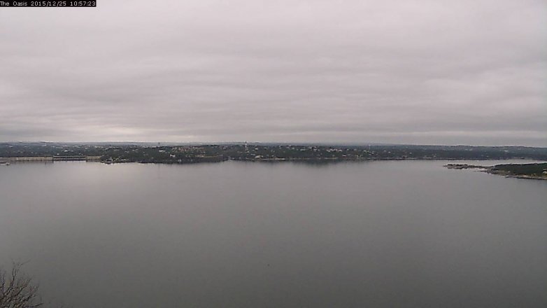 Lake Travis webcam, December 25, 2015 10:05 AM CT