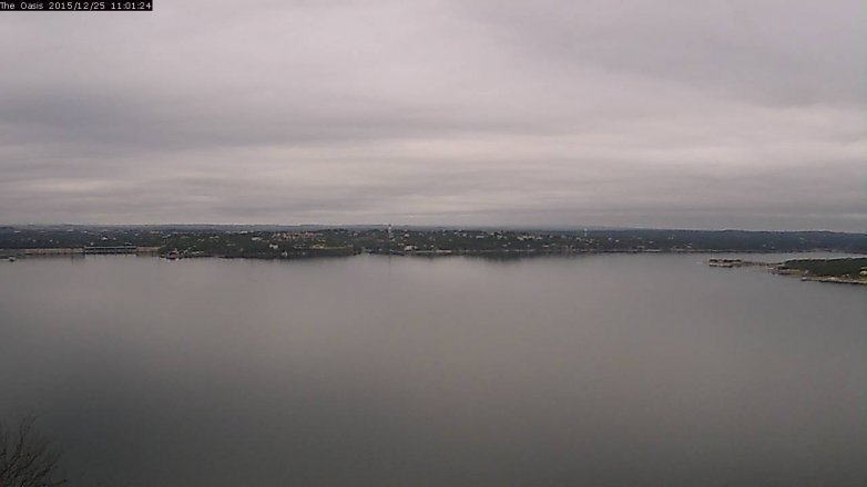 Lake Travis webcam, December 25, 2015 10:10 AM CT
