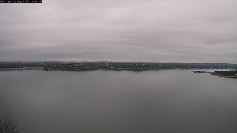 Lake Travis webcam, December 25, 2015 10:15 AM CT